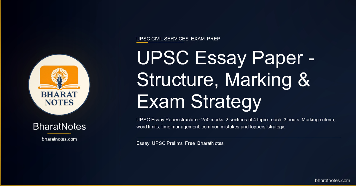 UPSC Essay Paper — Structure, Marking & Exam Strategy — Free UPSC Self ...