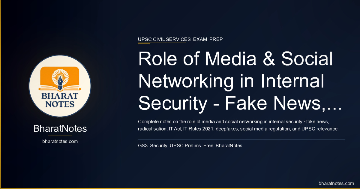 Role of Media & Social Networking in Internal Security — Fake News ...