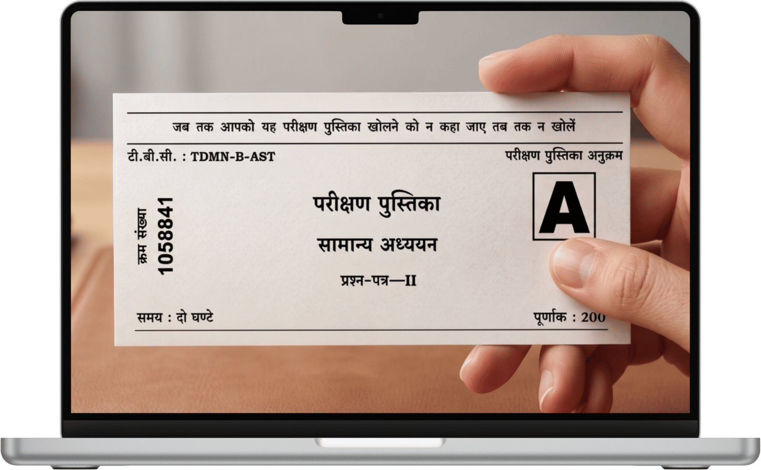 UPSC Prelims 2026 CSAT booklet — TDMN-B-AST, Series A